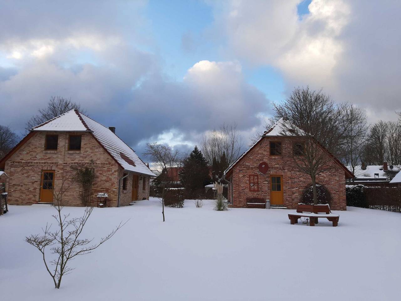 Ferienhof Landhäuser Mechelsdorf nahe Ostseebad Kühlungsborn - 4-Raum-Landhaus (3) mit Sauna und Kamin (86m²) in Mechelsdorf, Bastorf