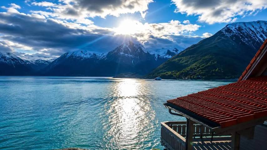 Chalet voor 7 personen, with sauna and terras as well as whirlpool in Noorwegen