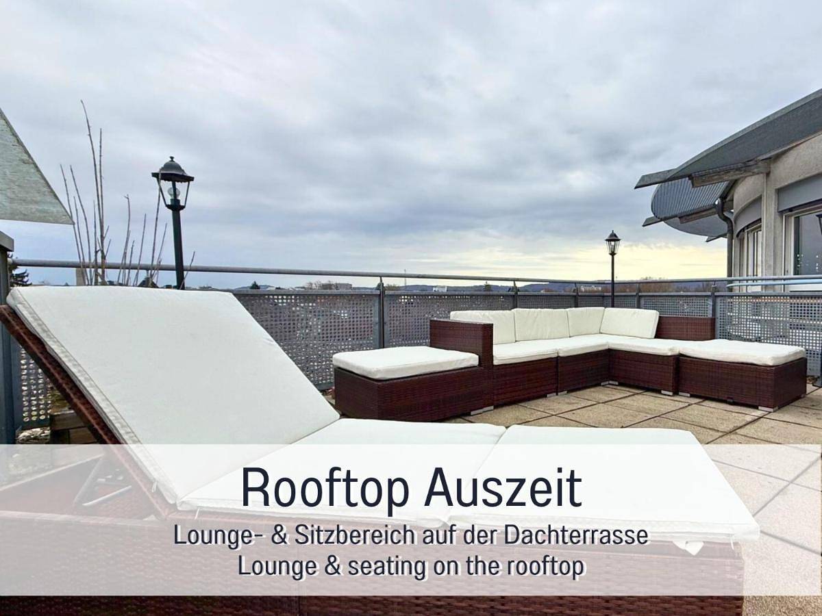 Cały apartament, Panorama Penthouse mit Dachterrasse - Sauna & Whirlpool in Karlsruhe, Równina Renu