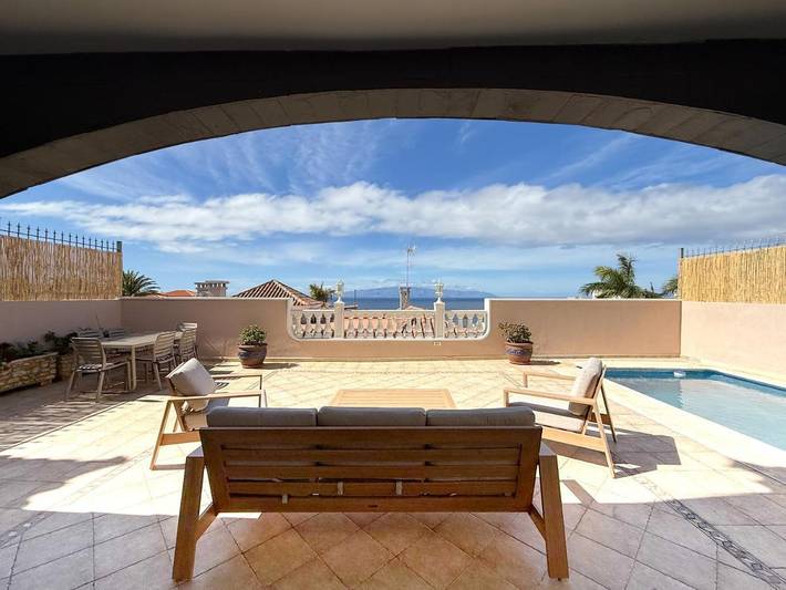 Casa rural para 8 personas, con vistas además de piscina y jardín en Santiago del Teide - 4