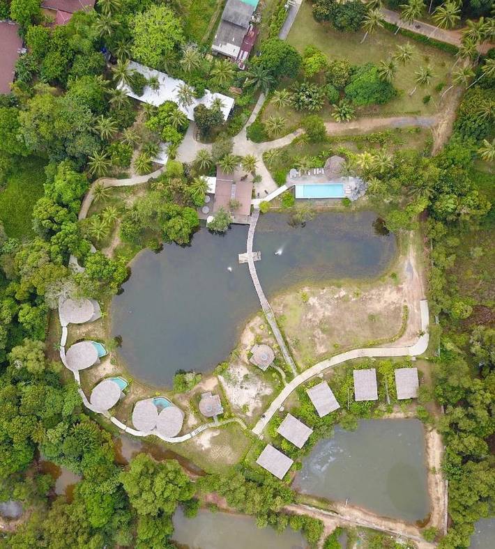 Station pour 3 personnes, avec vue sur le lac et piscine ainsi que vue et jardin dans Ko Yao Yai - 3