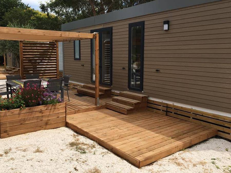 Flower Camping Le Mas de Mourgues - Mobile home 6 persons - Oleander Prenium in Vauvert, Nimes region