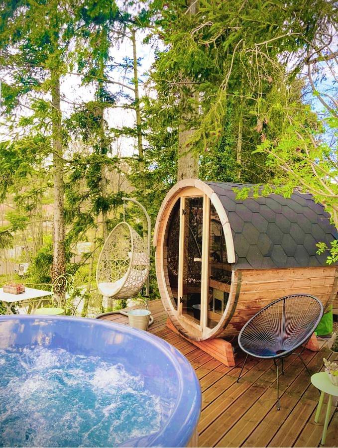 Location de vacances pour 2 personnes, avec vue ainsi que sauna et jardin à Saint-Galmier - 4