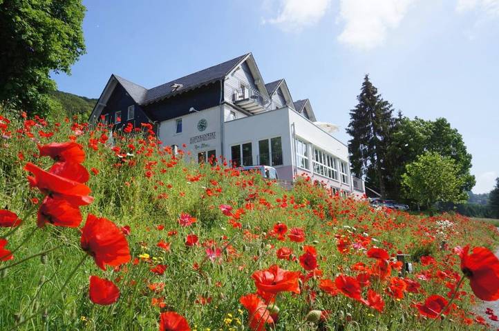Hotel, mit Terrasse und Garten sowie Sauna und Ausblick