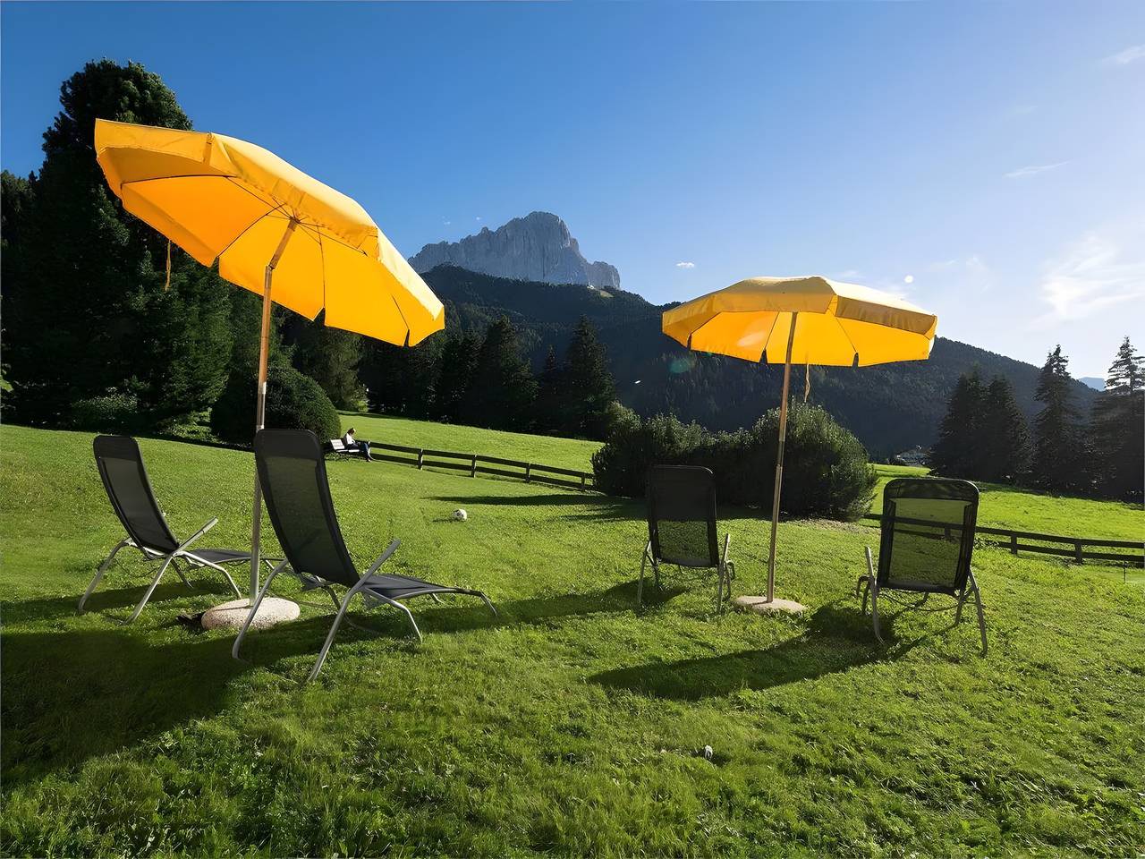 Ganze Wohnung, Ferienwohnung "Kleine Gartenwohnung Haus Forelle" an den Hängen mit Bergblick in Wolkenstein, Dolomiti Superski