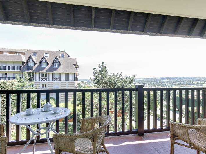 Location de vacances pour 2 personnes, avec Balcon ainsi que Terrasse et Vue à Blonville-sur-Mer