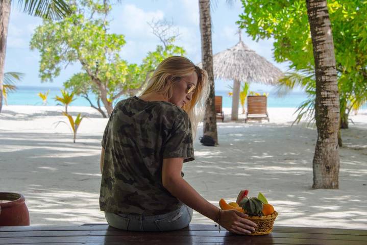 Station pour 2 personnes, avec terrasse ainsi que vue et piscine dans Maldives - 3