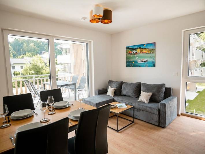 Studio für 4 Personen, mit Balkon und Terrasse am Klopeiner See