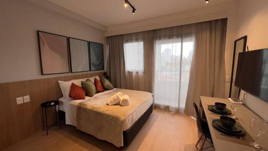 Casas e apartamentos de temporada para 2 pessoas, com vista e terraço em Itaim Bibi