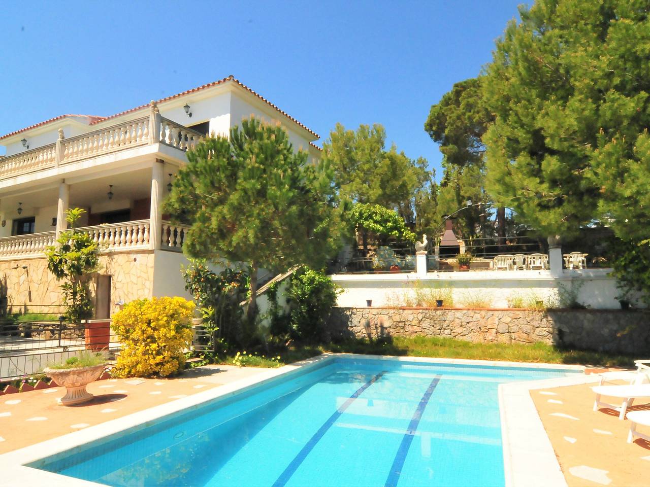 Villa con piscina y parking - 12 pers., vista al mar in Santa Susana, Costa del Maresme