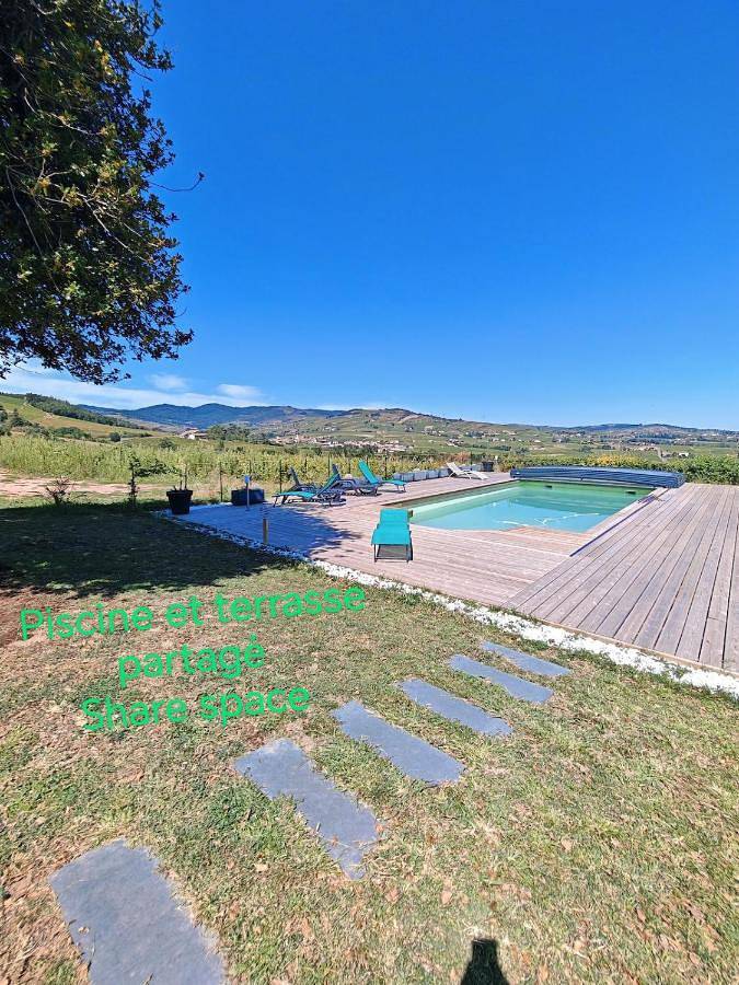 Gîte pour 4 personnes, avec jardin et terrasse ainsi que piscine et vue dans La Chapelle-de-Guinchay - 3