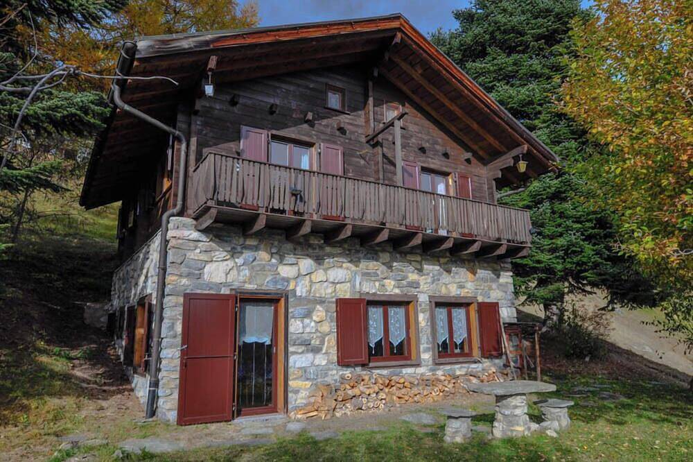 Chalet individuel de 100m2 avec jardin pour 5 personnes. Au calme, accès par la route des Echertes.T in Chandolin, Anniviers
