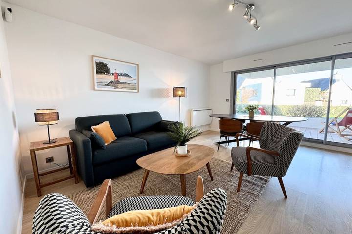 Appartement entier, T3 cosy rénové - Terrasse - Face à l’océan in Plage de Port Fontaine-Lomener, Ploemeur