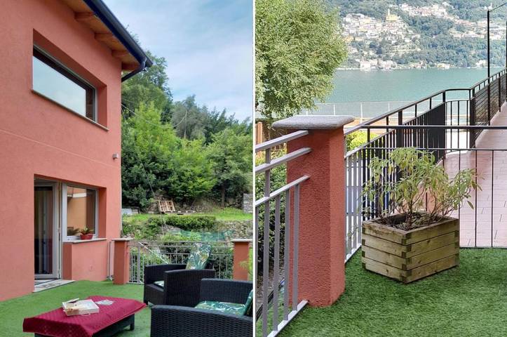 Ferienwohnung für 4 Personen, mit Terrasse und Seeblick sowie Ausblick
