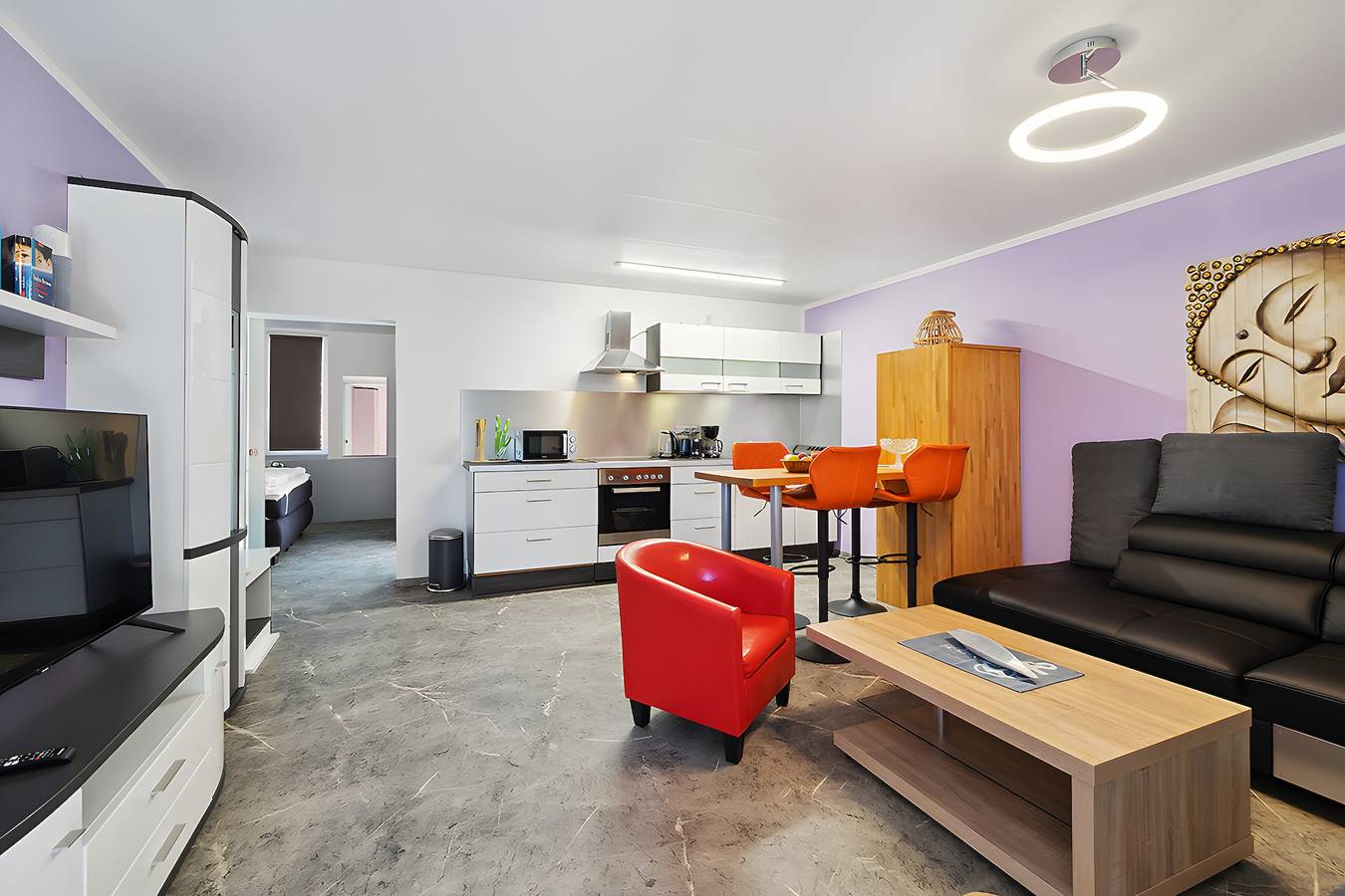 Ganze Wohnung, Ferienwohnung „Zum Segel“ 1 mit privater Terrasse und Wlan in Bungalowdorf Zadelsdorf, Zeulenroda-Triebes