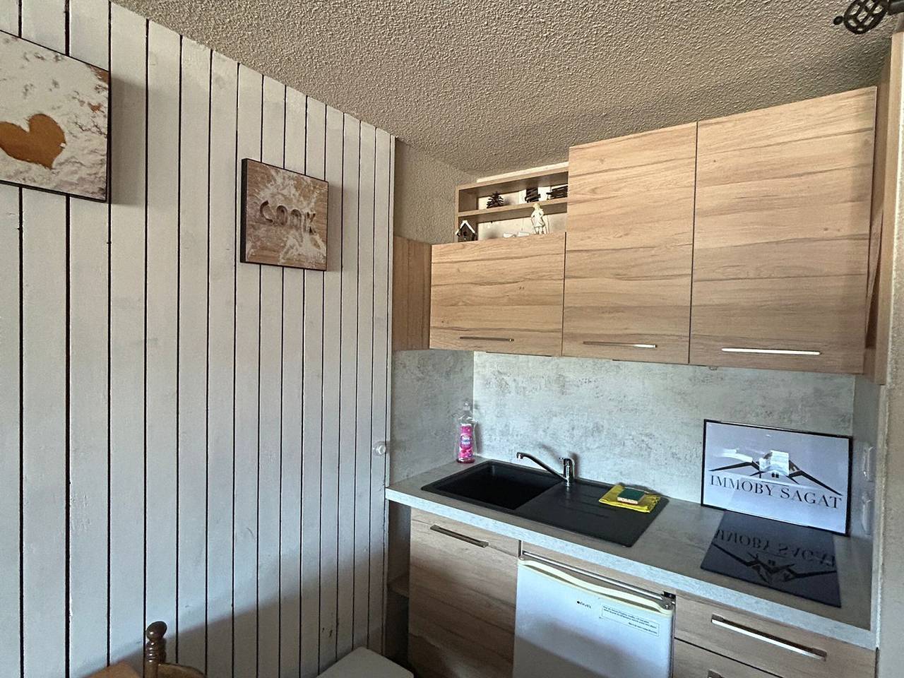 Studio entier, Studio Moderne 4 Pers avec Wifi, Terrasse et Parking Proche des Pistes in Super Besse, Besse-et-Saint-Anastaise