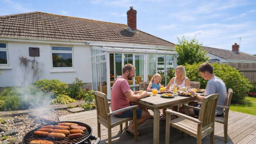 Holiday home for 8 people, with garden, with pets in Croyde