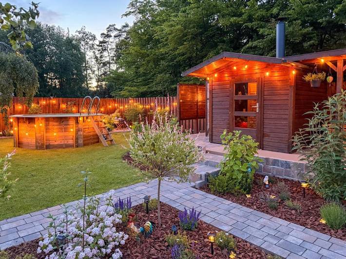 Ferienhaus für 4 Personen, mit Sauna und Garten sowie Ausblick im Oldenburger Münsterland