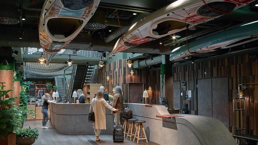 Hotel dla 6 osób, z widok i basen oraz taras i sauna w Sztokholm