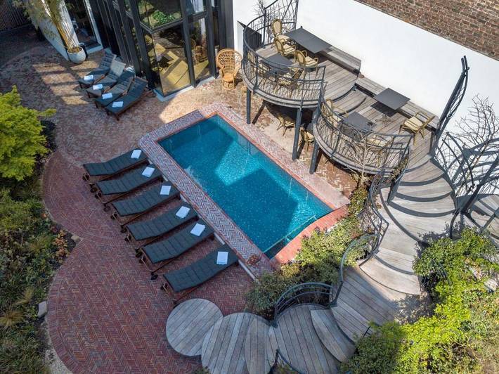 Hôtel pour 2 personnes, avec terrasse ainsi que jardin et piscine à Ixelles-Elsene - 4