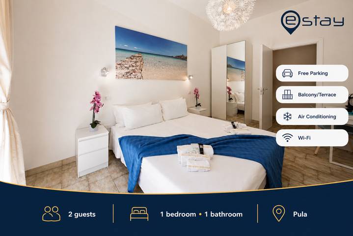 Ferienwohnung für 2 Personen, mit Balkon/Terrasse und Garten in Pula (Italien)