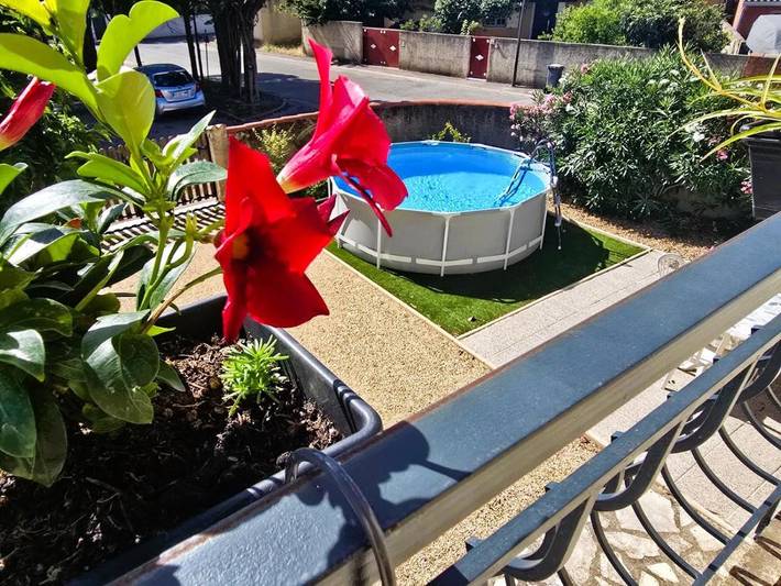 Gîte pour 4 personnes, avec Balcon et Jardin ainsi que Piscine et Vue à Cournonterral - 4