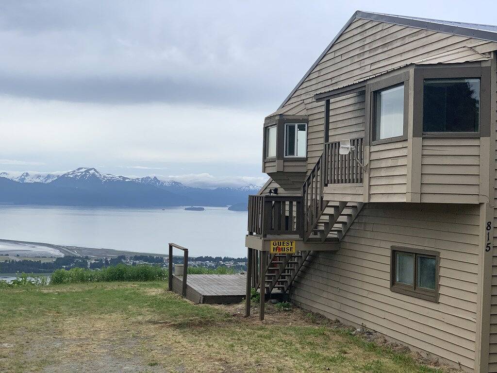Panoramic View Of Kenai Mountains And Homer Spit in Homer, Kenai Peninsula