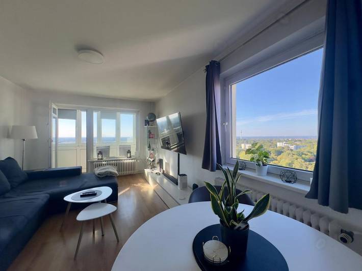 Ferienwohnung für 3 Personen, mit Balkon und Ausblick sowie Seeblick in Hamburg Umland