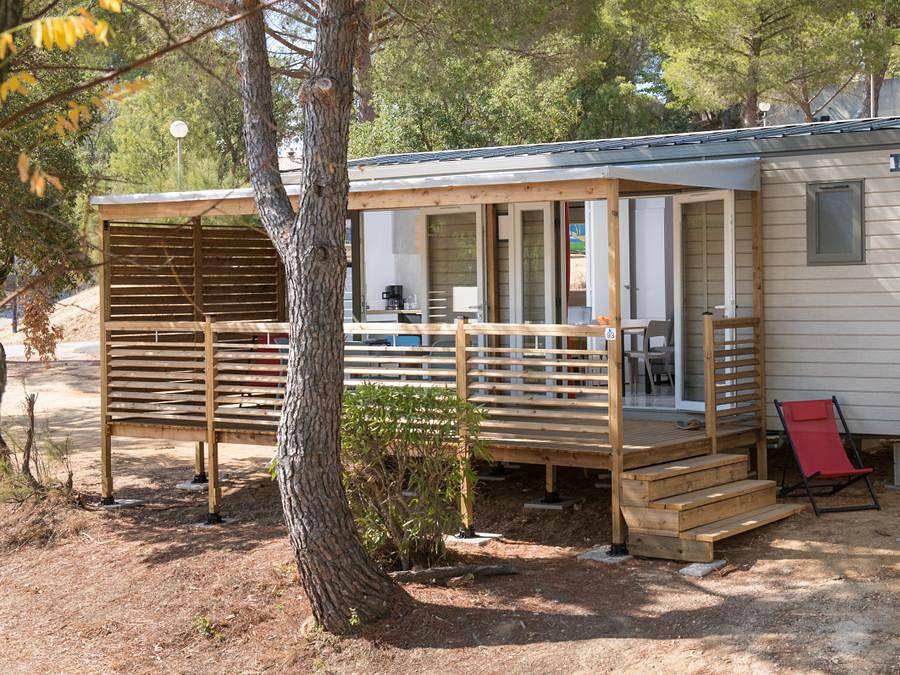 Camping Le Parc de Bormes - Mobile home 8 persons - 3 bedrooms - Clim - Lv in Bormes-les-Mimosas, Toulon region
