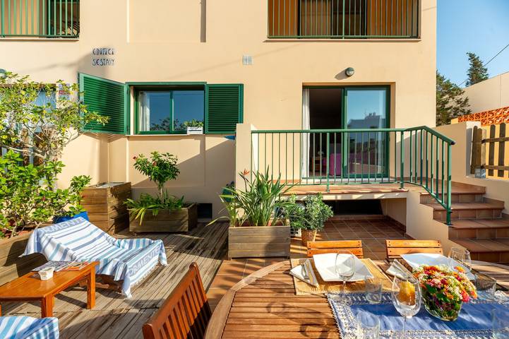 Ferienwohnung für 4 Personen, mit Balkon und Garten auf Formentera