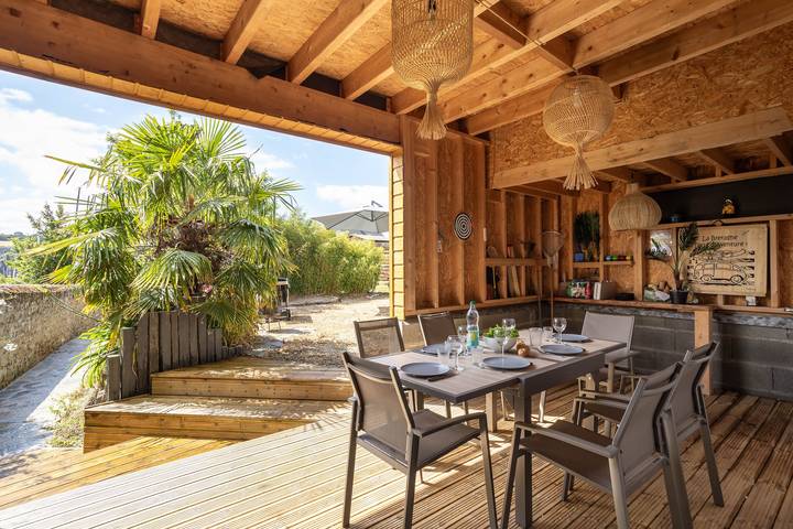 Maison de vacances pour 4 personnes, avec Balcon ainsi que Terrasse et Vue