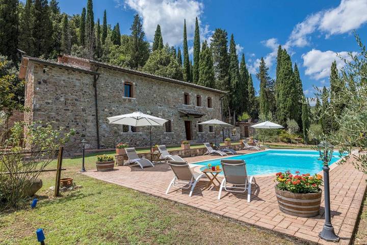 Villa per 8 persone, con giardino e piscina, con animali domestici in Rapolano Terme