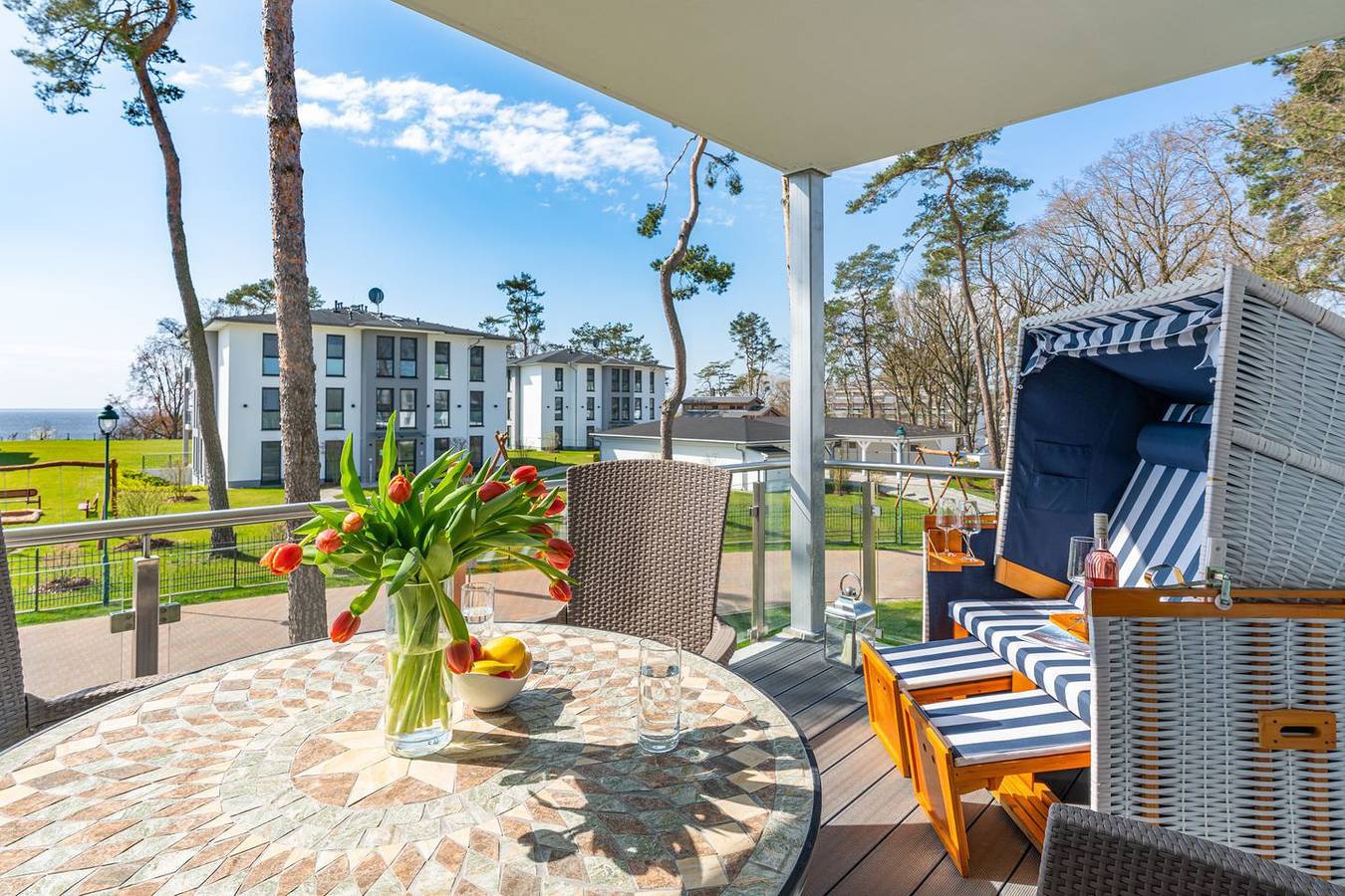 Appartement entier, Apartment "Wikinger Exklusiv" mit Haffblick, Kamin und Ermäßigung auf Golfplatz in Zirchow, Usedom