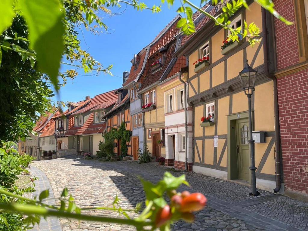 Mittelalterdomizil mit Balkon und Parkplätzen in Quedlinburg, Harzvorland