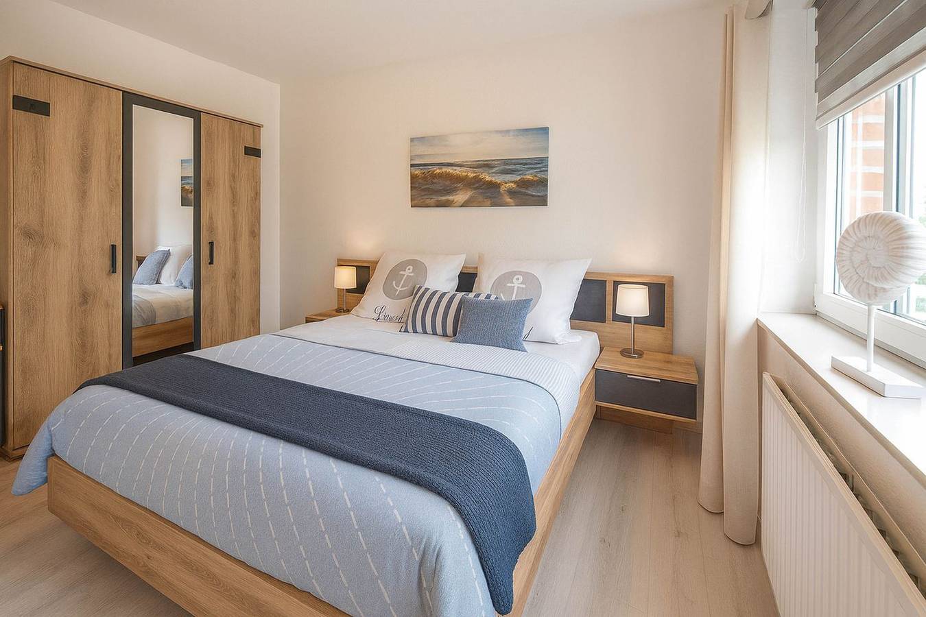 Ganze Wohnung, Modernes Ferienapartment Boje 9 mit Balkon und Strandnähe in Schillig in Schillig Strand, Wangerland