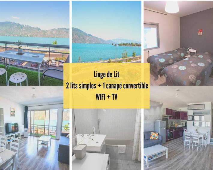 Gîte pour 4 personnes, avec vue ainsi que vue sur le lac et terrasse à Tresserve - 3