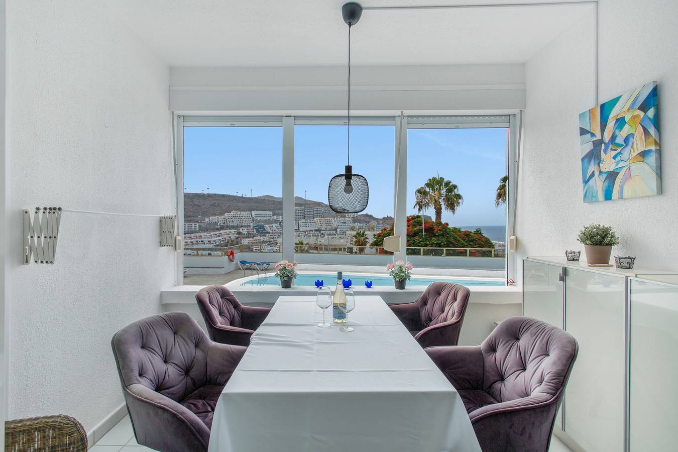 Helt studio, Holiday Studio 'Vistas Al Atlántico' with Sea View, Wi-Fi and Air Conditioning in Mogán, Gran Canaria syd