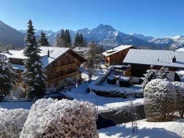 Gîte pour 4 personnes, avec balcon et vue dans Chesières