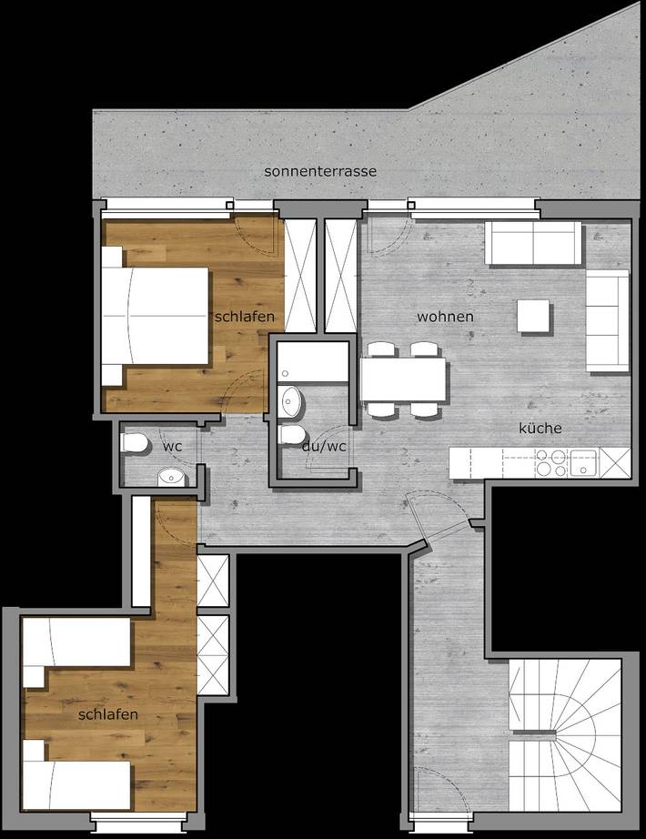 Ferienwohnung für 6 Personen, mit Garten, kinderfreundlich in Saas-Grund - 4
