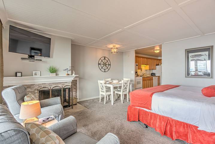 Studio for 2 people, with sauna and ocean view as well as balcony and pool - 1