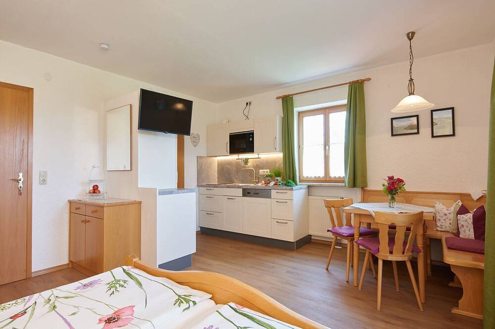 Ganze Wohnung, Appartement Apfelblüte, 31 qm, 1. Obergschoss, kombinierter Wohn-Schlafraum in Höslwang, Chiemsee