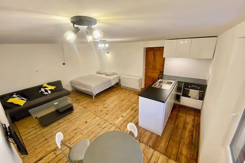 Appartement entier, Grand studio classé 4 étoiles, jardin, garage à vélos in Briançon, Serre Chevalier