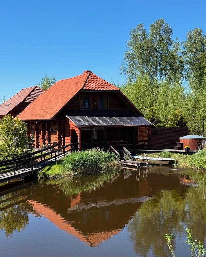 Ferienhaus für 7 Personen, mit Garten und Sauna sowie Ausblick, mit Haustier in Lettland