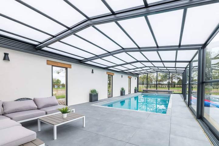 Maison de vacances pour 14 personnes, avec jardin et sauna ainsi que jacuzzi et terrasse à Paimpont