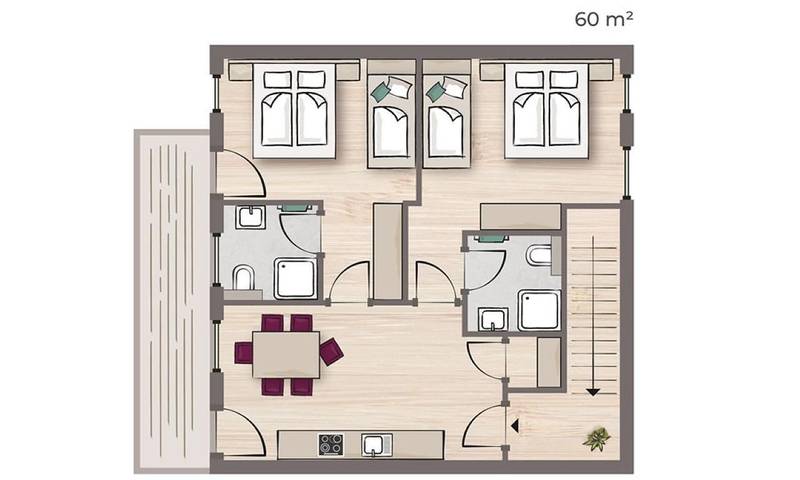 Ganze Ferienwohnung, Panoramablick (4-6 Personen/2 Sz, 2 Bäder) in Flachau, Tennengau