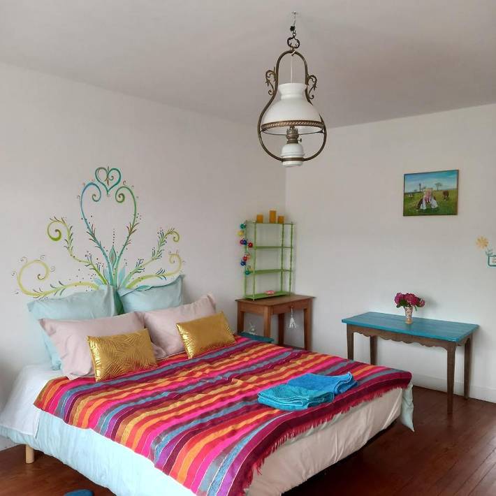 Chambre d’hôte pour 4 personnes, avec Terrasse ainsi que Jardin et Vue