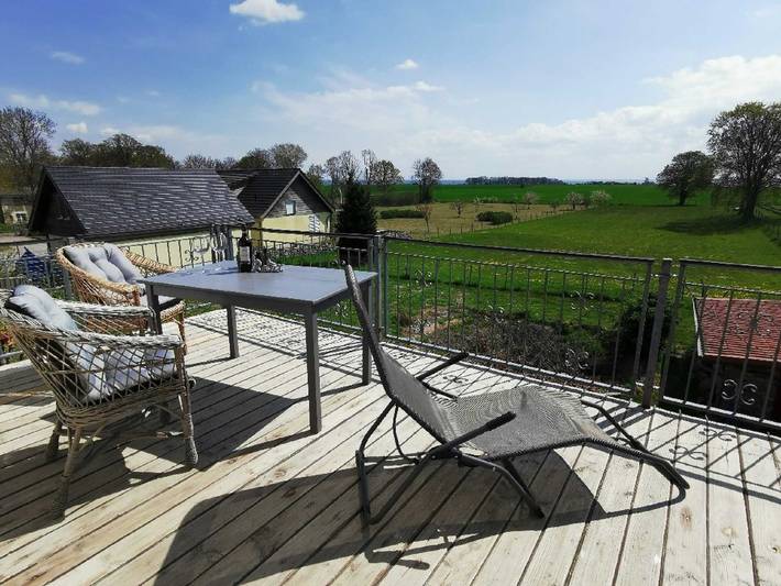 Ganze Ferienwohnung, Ferienwohnung Haffblick mit großem Balkon - Ferienwohnung im Og in Stolpe auf Usedom, Usedom