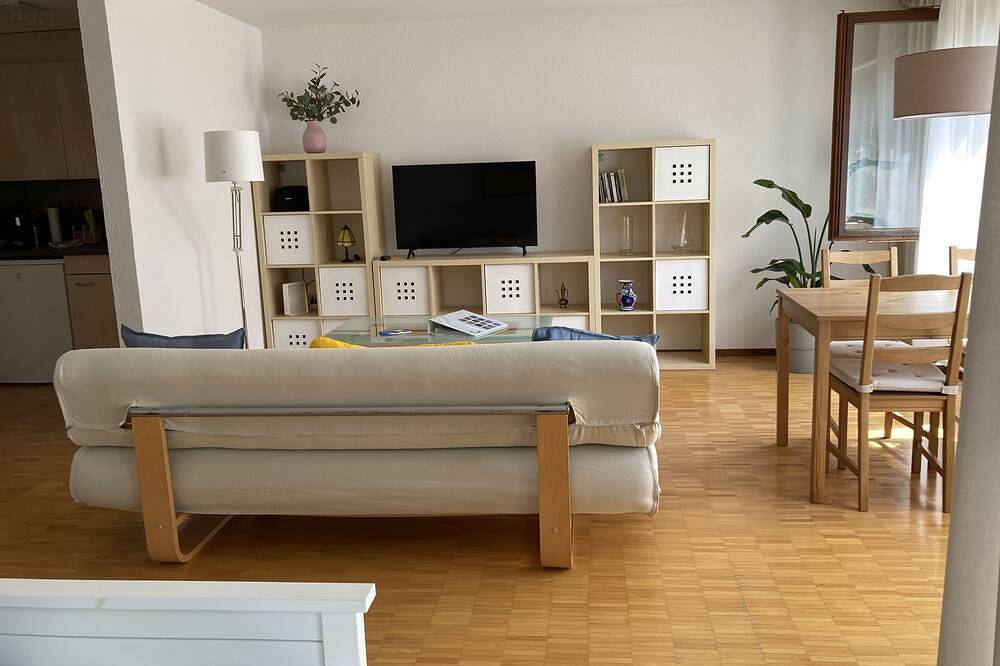 Geheel appartement, Bright large 1 room apartment with balcony in Zurzach, Aargau-Basel