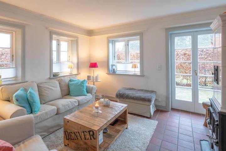 Ferienhaus für 4 Personen, mit Terrasse und Garten sowie Sauna und Ausblick in der Husumer Bucht