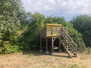 Tente pour 2 personnes, avec vue et jardin, animaux acceptés en Charente-Maritime